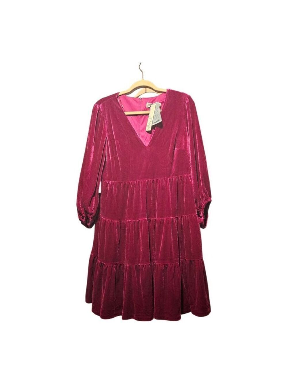 Women's Eliza J Dress Size 12 Red Velvet - Picture 6 of 9